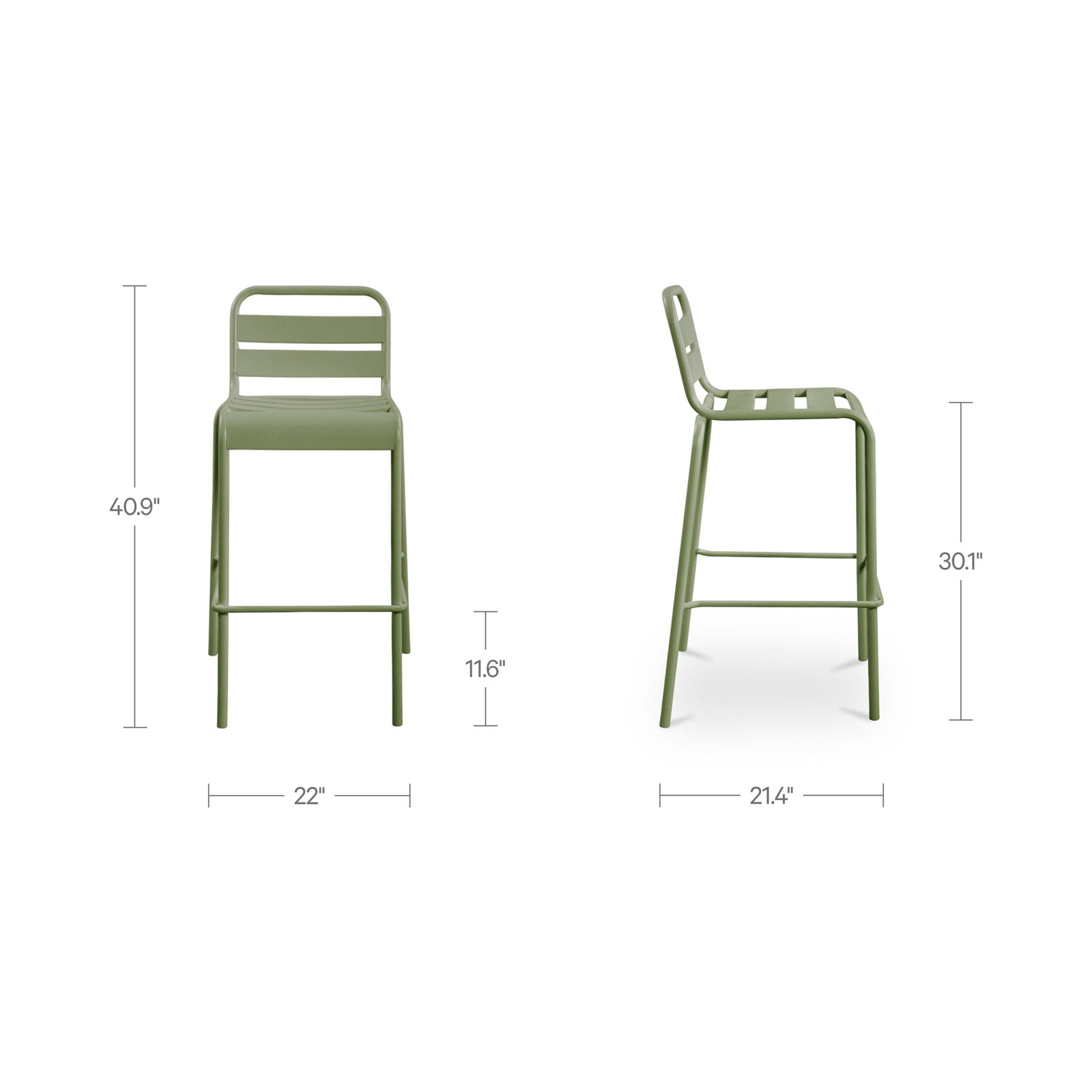 Patio Bar Stool, Green