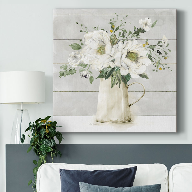 Bouquet de ferme blanc, H 24 po x l 24 po x P 1,5 po