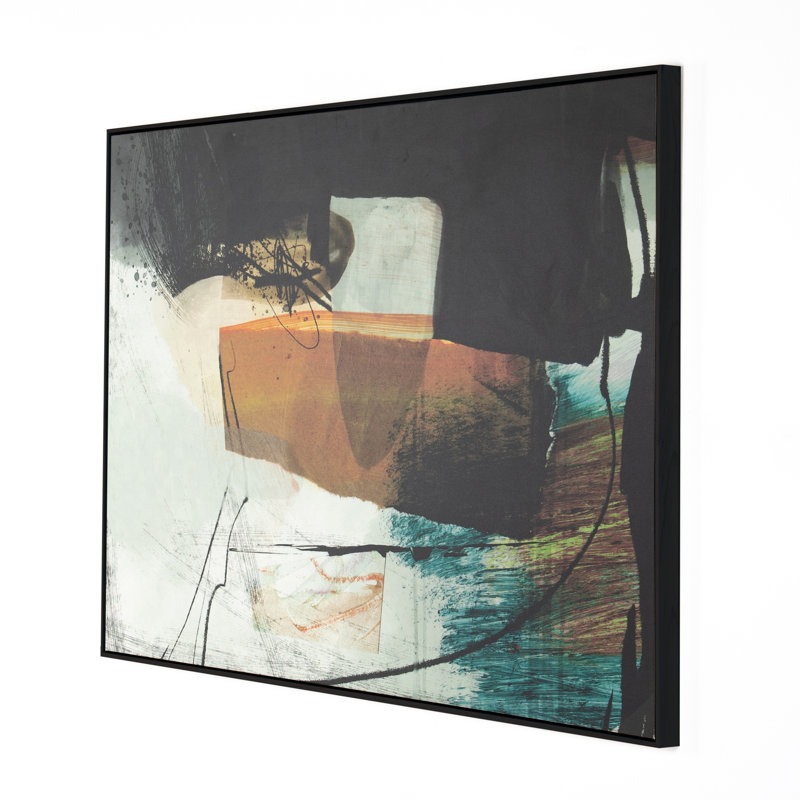 Shadow Painting by Dan Hobday, Black Floater Framed, 30" H x 40" W x 2" D