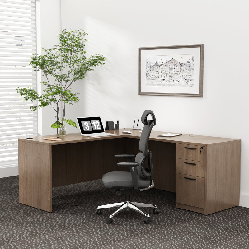 L-Shaped Executive Desk, Lime