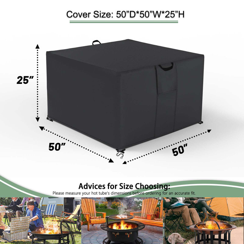 Fire Pit Cover Square Outdoor Fireplace Cover
