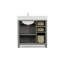 Meuble-lavabo simple 36 po avec quartz blanc Dazzle Caroline Parkway-129467959-129467961