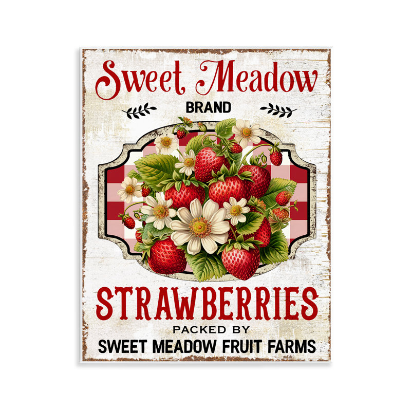  "Sweet Meadow Strawberries", art mural par Creatif Belle