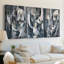 ABSTRACT Series CDL XXXIV - Toile tendue sur mesure avec châssis - 3 pièces-407756193