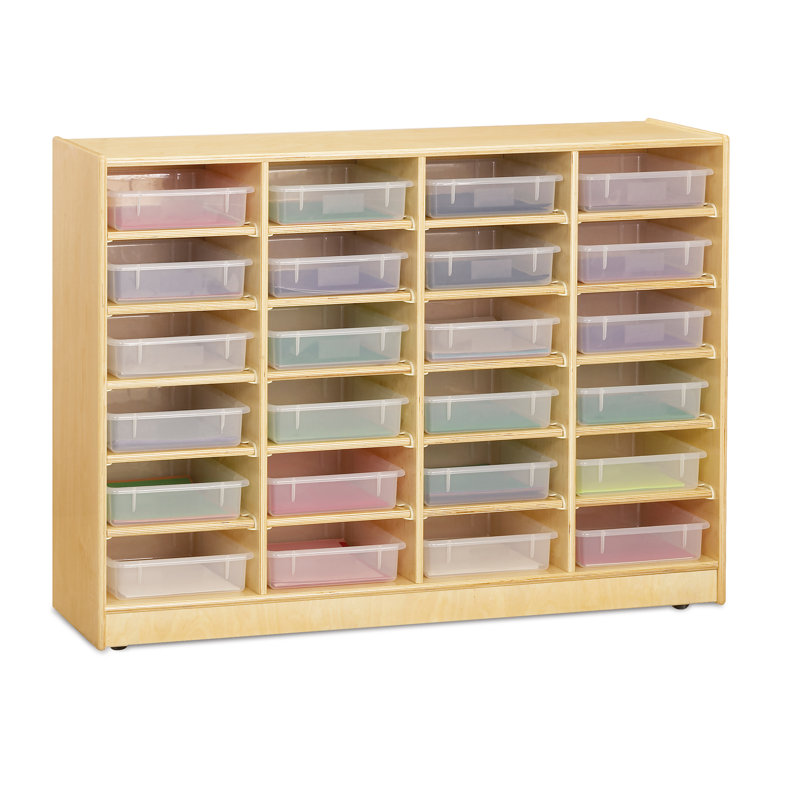Rangement mobile à 24 tiroirs Jonti-Craft®, Transparent, Contre-plaqué