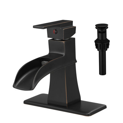 Robinet de lavabo avec casier de plate-forme avec bonde escamotable et conduites d'alimentation Robinets de salle de bain pour lavabo, robinet à une poignée et robinet à un trou