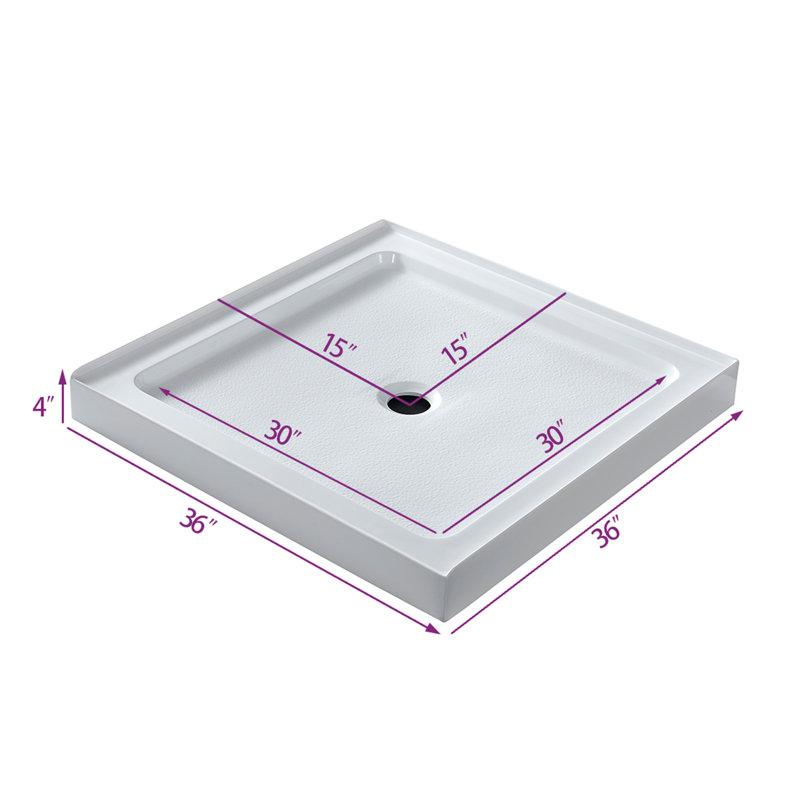 Base de douche simple 36 po x P 36 po