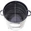 Barbecue en acier de 17 pouces avec surface de cuisson spacieuse et matériaux chauffants en noir pour fumoir d'extérieur