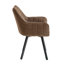 Linen Blend Upholstered Armchair-129704561-129704567-129704568