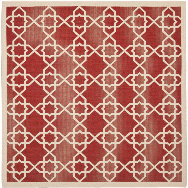 Dirks Performance Geometric Indoor/Outdoor Area Rug, Square 7'1
