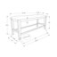 Banc de salle à manger, structure en bois gris, siège rembourré en tissu noir de 46 po