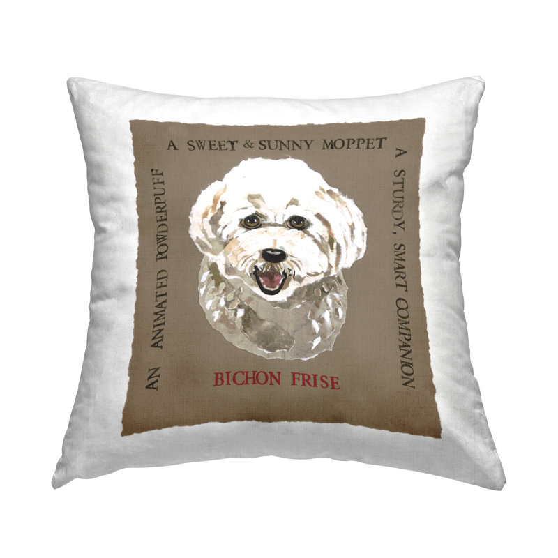 Design de coussin décoratif Fun Bichon Frise phrases par Nancy Overton
