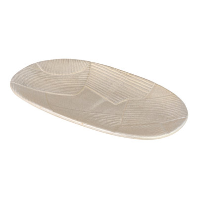 Geometric Champagne Ceramic Bowl 36x18x5 Cm