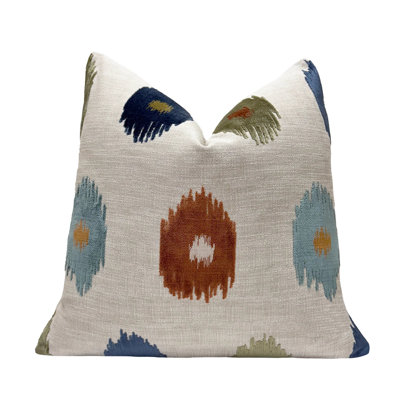 Ikat Dot Velvet Pillow Cover