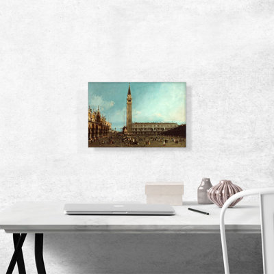 «Piazza San Marco in Venice» par Canaletto, reproduction d'art sur toile tendue