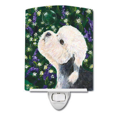 Éclairage de nuit en céramique dandie dinmont terrier