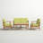 Theodore Acacia 4 - Person Patio Conversation Set with Cushions-272065896