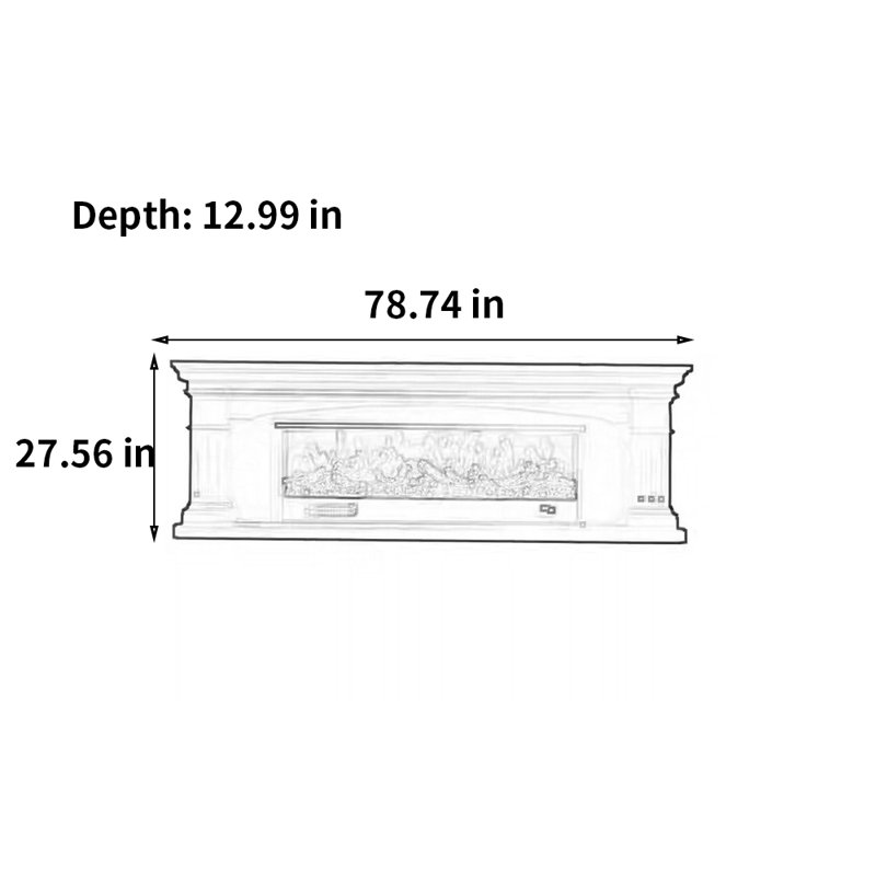 American simple modern fireplace TV cabinet