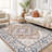 5' x 7' Washable Vintage Floral Area Rug – Soft Non-Slip Low Pile, Brown