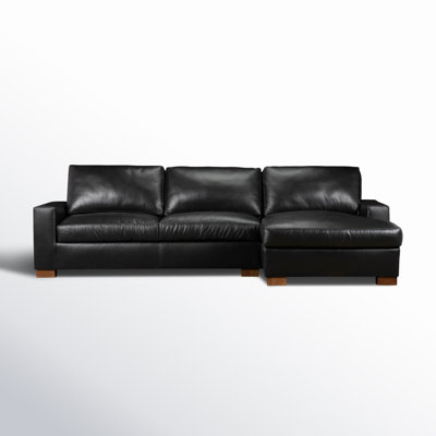 Jonie Genuine Leather 2-Piece Chaise Sectional