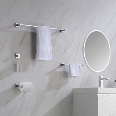 Cubic 5 - Piece Bathroom Hardware Set