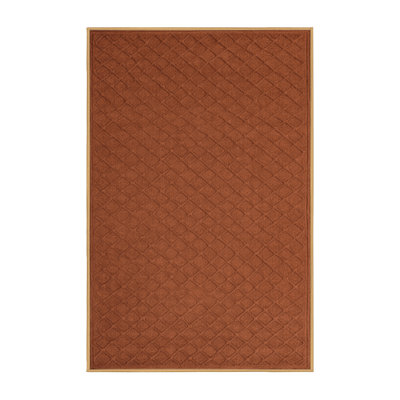 Machine Washable Trellis Brown Area Rug