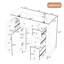 Meuble-lavabo moderne, une armoire de rangement en bois et six tiroirs, armoire d'appoint
