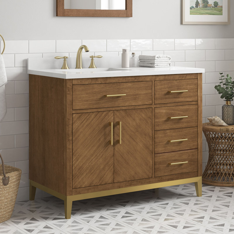 Meuble-lavabo simple 42 po Eris en Macchiato