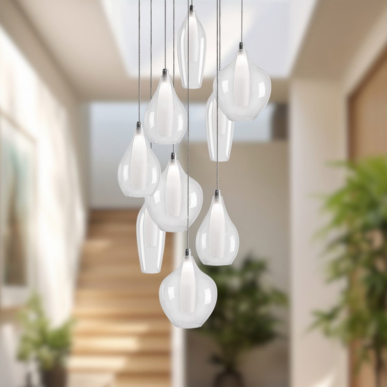 Victoria 9 - Light Chrome LED Cluster Pendant