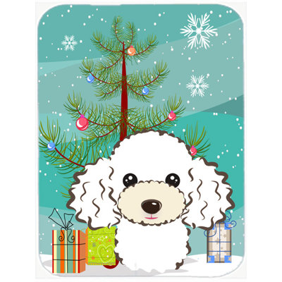 Under the Christmas Tree Wood Glass Cutting Board