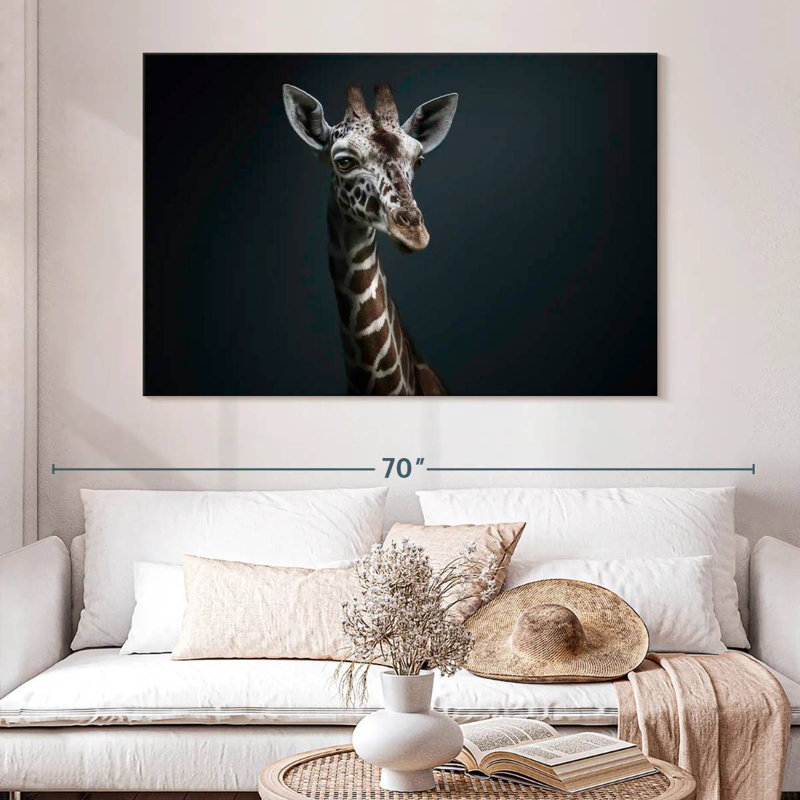 Brampt Giraffe Pondering, 34" H x 51" W