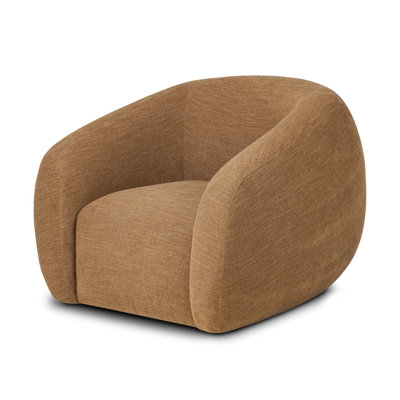 Upholstered Swivel Barrel Chair