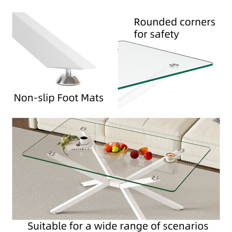 Table basse 39,37 po, Blanc