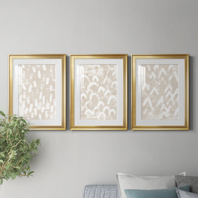 " Earth Etching I " 3 - Pieces Painting Print