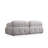 Modern 2-Seat Sofa, White, 74.8 x 37.4 x 29.5 inches | Beech Wood & Chipboard Frame, 100% Polyester Fabric | Soft Grey Foam & Silicone Foam Cushions | Sleek Black Plastic Legs | Perfect for Living Room & Small Spaces-1489742598