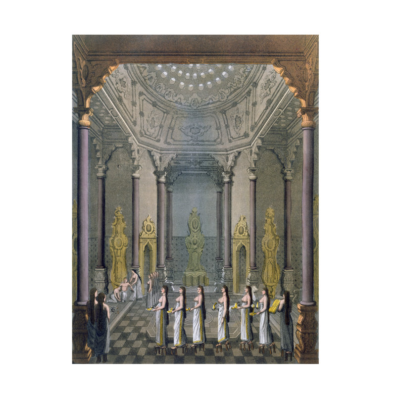 Giacomo Bussi Ottoman SultanS Bathing Scene, 1820S-30S Canvas Art, 47" H x 35" W