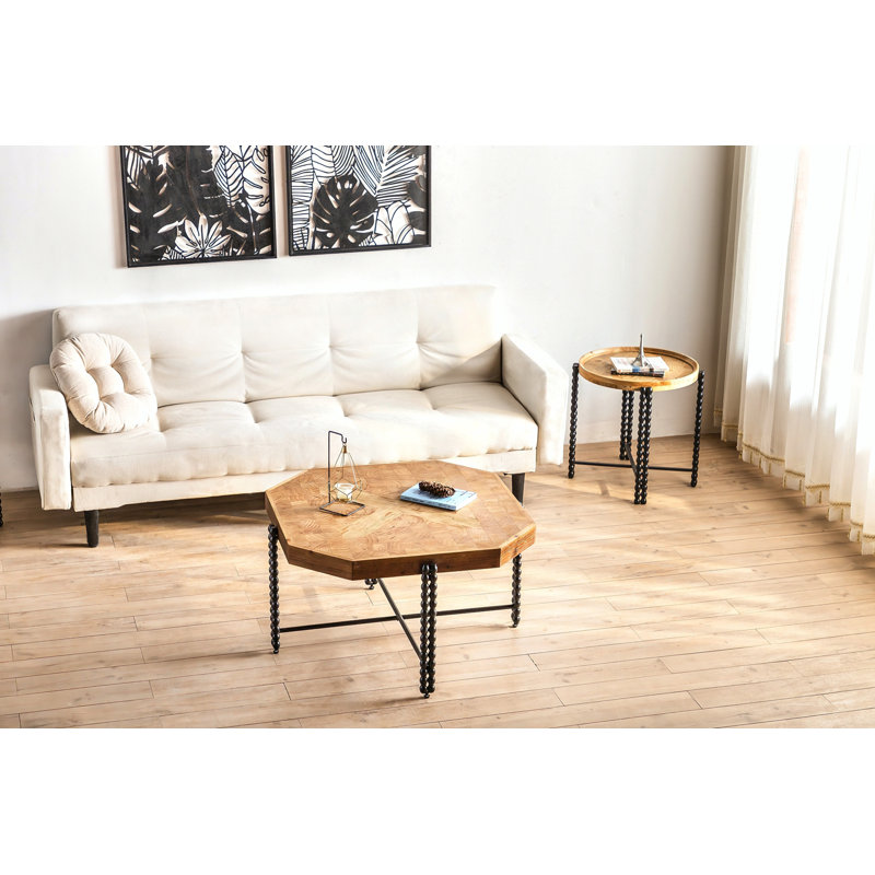 Quavius Solid Wood Top Single Coffee Table