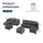 Canapé modulaire en U rembourré 10 pièces avec rangement Tomario-73474435