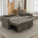 Contemporary Style 2-in-1 Sofa 82" Three-seater Sofa with a Sofa Bed and a Reversible Recliner Sofa for Living Room