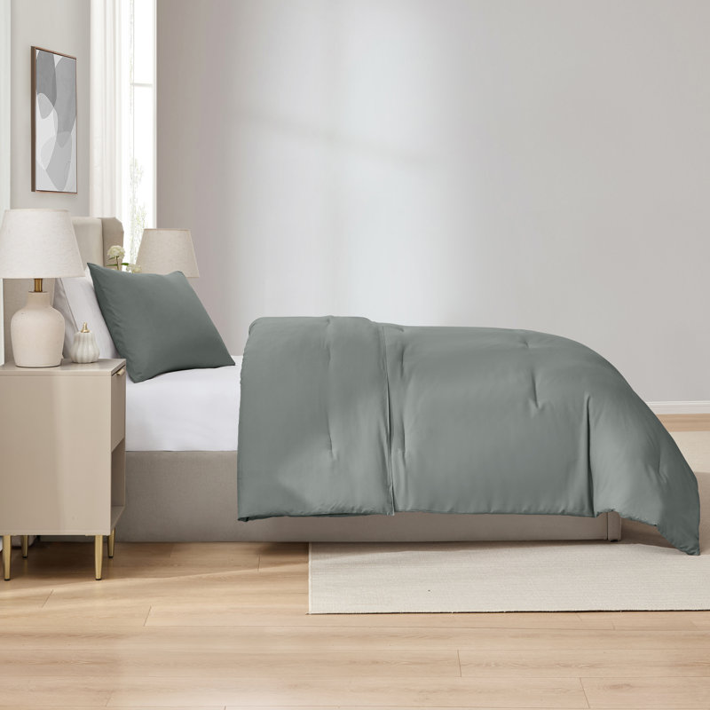  soft microfiber 2 piece comforter set with pillow sham, Twin XL Comforter + 1 Standard Sham, Gentle Pine