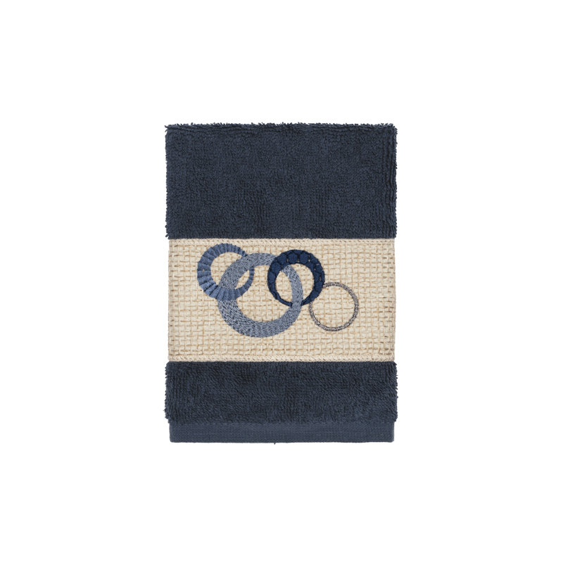 Annabelle Turkish Cotton Midweight Washcloth, Midnight Blue