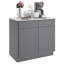 Meuble bas standard HOMEIBRO Cozy Design, 91,4 cm (L) x 61 cm (P) x 87,6 cm (H), en contreplaqué, couleur gris tourterelle.-99152008-99152003