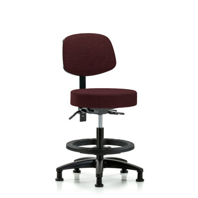 Sarah Backed Adjustable Height Ergonomic Lab Stool with Footrest
