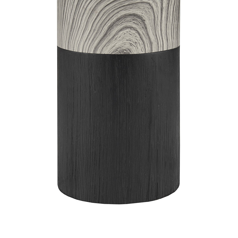 Lampe de table en céramique texturée, Gris / Noir