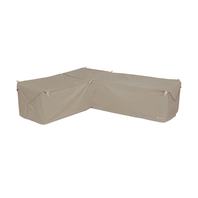 Ayvin Water-Resistant L-Shaped Sectional Lounge Set Cover, 31" H x 104" W x 83" D, Goat Tan