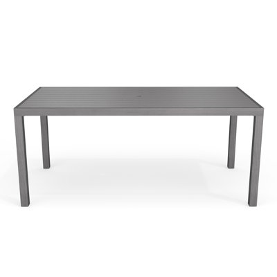 Martha Stewart 71" All-Weather Patio Dining Table With Umbrella Hole by Martha Stewart