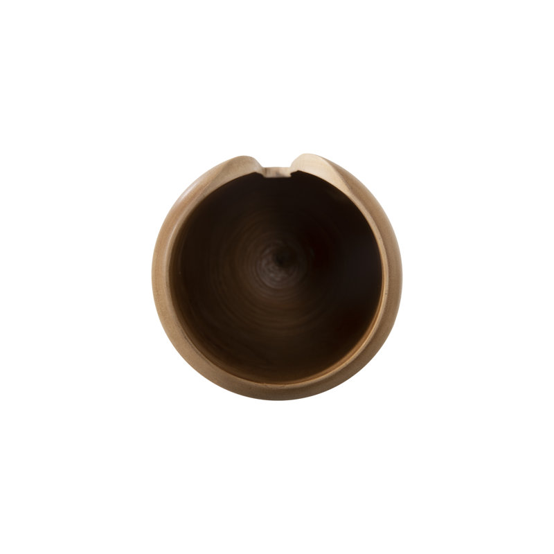 Interval Wood Vase, Brown, 12" H x 6" W x 6" D