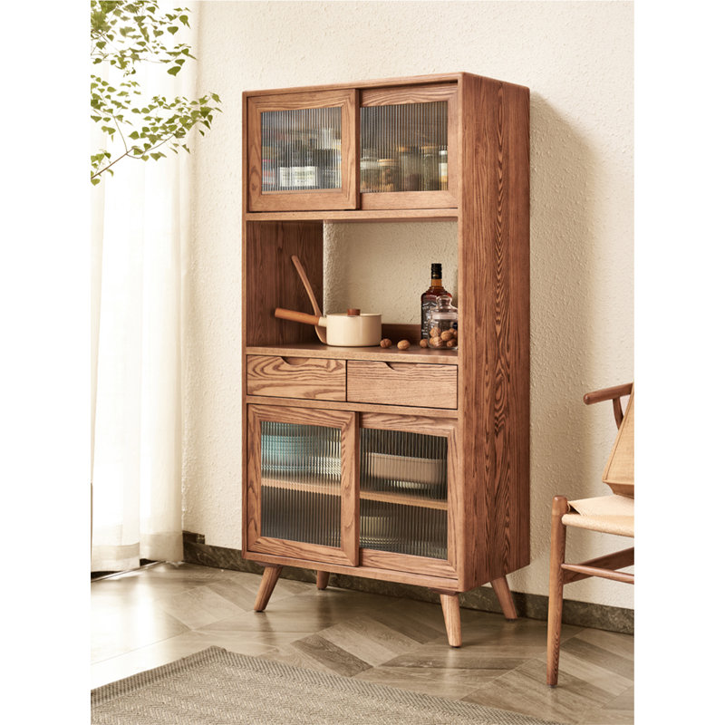 Armoire de rangement scandinave en bois massif