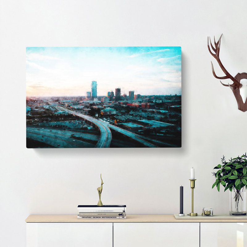 Oklahoma City Skyline - Wrapped Canvas, 50cm H x 76cm W x 3cm D