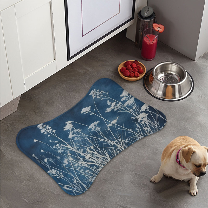 Cyan Serenade - Tapis d'alimentation en os 1 pièce